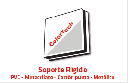 Impresión sobre rígidos (PVC, metacrilato, metálico, cartón pluma)